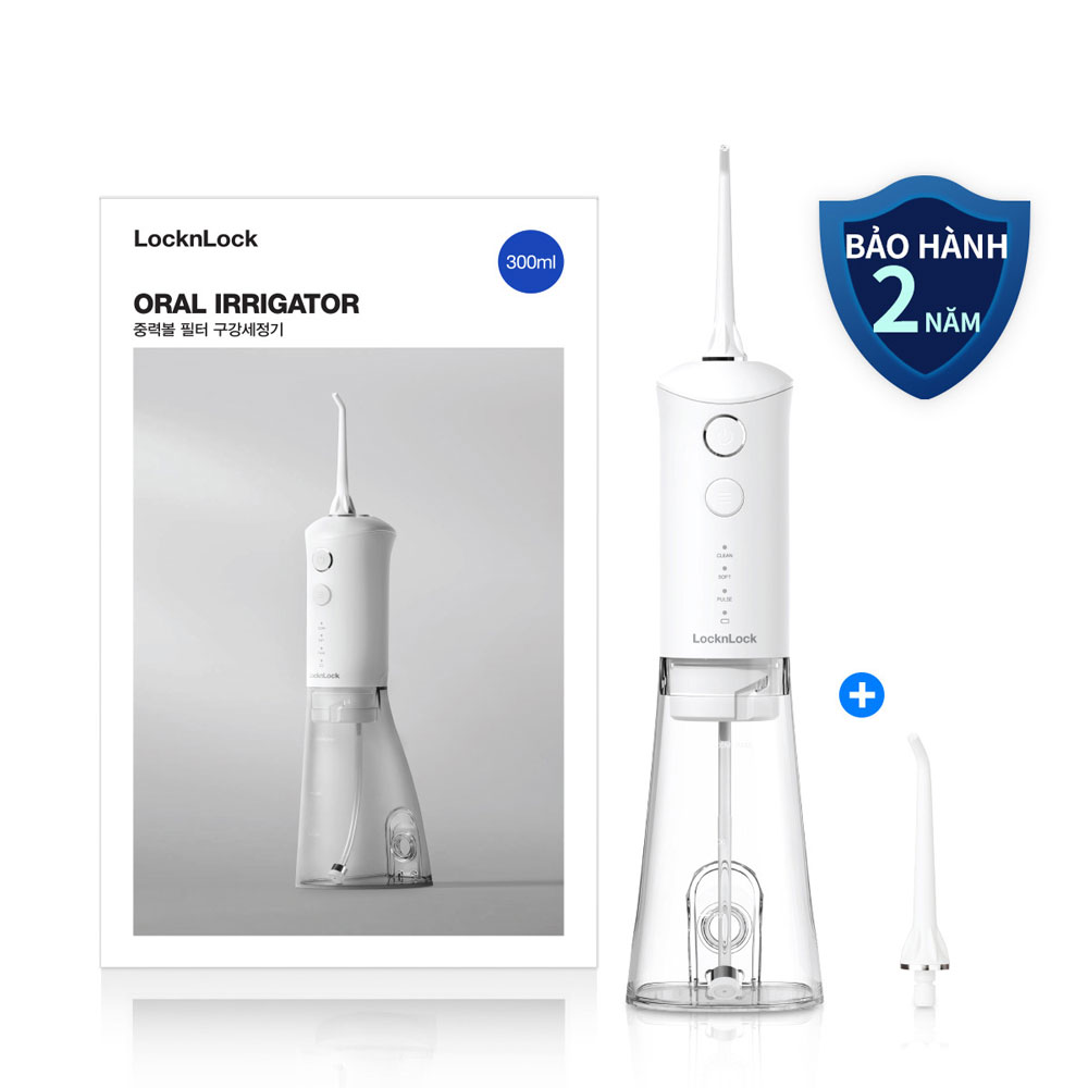 Máy tăm nước LocknLock Oral irrigator 300ml 3 chế độ, sạc dùng 20 ngày ENR164WHT, , large image number 5